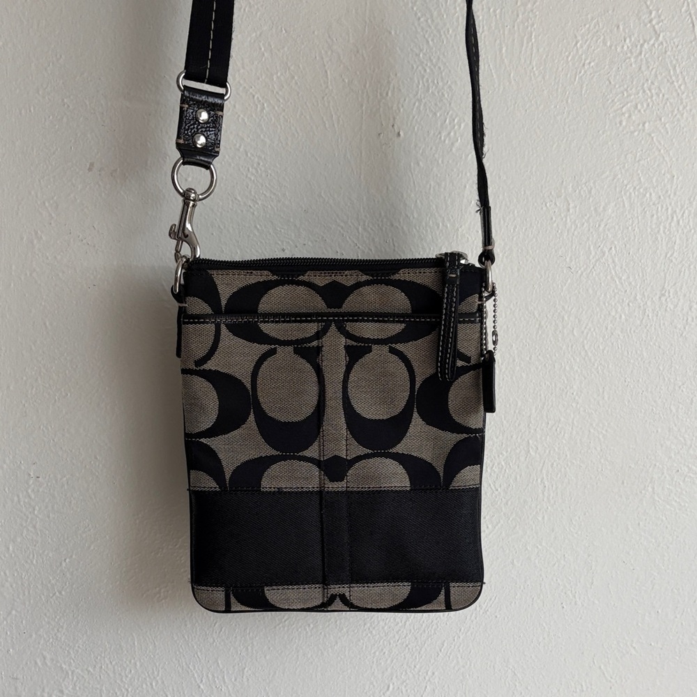 Black and Grey Coach Crossbody Bag